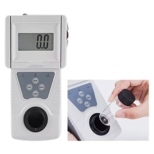QIUSUO Portable Turbidity Meter Turbidimeter Digital Turbidity Tester with 0 to 200 NTU Indication 0.1 NTU Formazine Standard Turbidity Solution NTU EBC ASBC for Water Treatment Test