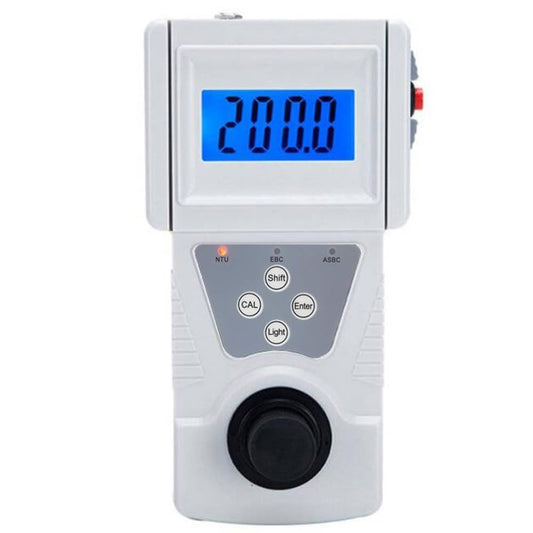 QIUSUO Portable Turbidimeter Turbidity Analyzer Tester Kit with Resoultion 0.01 Turbidimeter Calibration Solution Kit Range 0 to 200 NTU Accuracy 0.1 NTU LCD Backlight Display ISO7027 Compliant
