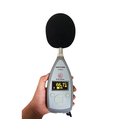 QIUSUO Portable Sound Level Meter Noise & Sound Level Meters with Frequency Range10 Hz~20 kHz Measurement Range 25dB(A)~140dB(A) Sampling Frequency 48kHz Integrating Time 1s~24h 8000 Groups Data Storage