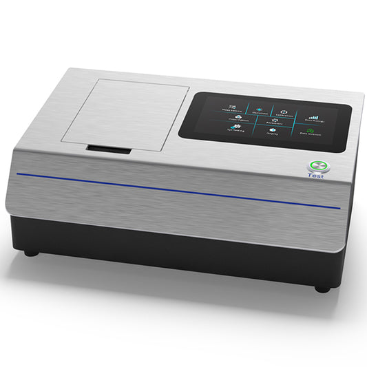 QIUSUO Benchtop Liquid Colorimeter High-Precision Liquid Colorimeter with Chroma value within ΔE*ab 0.015 Integrating Sphere Size Φ 40 mm Wavelength Range 360 -780 nm Transmittance Range 0-200% for Liquid Chromaticity Measurement