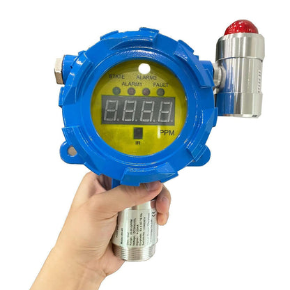 QIUSUO Benzene Gas Detector C6H6 Gas Leak Detector with Wall-mounted Installation Method Measuring Range 0-100ppm Resolution 1ppm L-alarm 10ppm H-alarm 20ppm for Detecting the Concentration