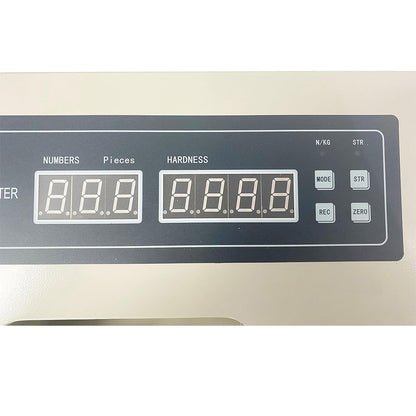 QIUSUO Medical Tablet Hardness Tester Automated Tablet Tester with 2-200N 40mm Electric Pressurized Accuracy ±1.5% Test period 20S/P Automatic Statistic Printing for Detecting Tablet Breaking Hardness