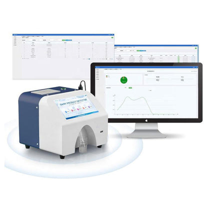 QIUSUO Ultrasonic Milk Analyzer Dual Pump Milk Analyzer with Touch Screen Thermal Printer Conductivity Range 2~14mS/cm PH Value Range 0~14 Automatic Cleaning Equipment