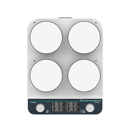 QIUSUO Multi-position Magnetic Stirrer Heating Magnetic Stirrers with Speed 50-1500rpm RPM Increment 10rpm Direction of Rotation Clockwise Max Stirring Volume 2L(H2O)*4 Pan size φ135mm²4