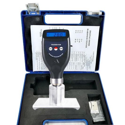 QIUSUO Digital Screen Tension Meter Digital Screen Printing Tension Meter with LCD Digital Display Eliminating Reading Error High Accuracy Measurement Range 7~20N/cm Resolution 0.1 for Screen Tension and Stencil Tension Measurements