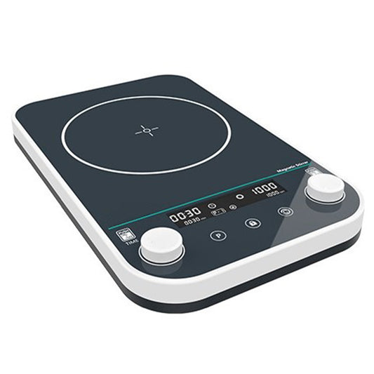 QIUSUO Laboratory Magnetic Stirrers 2L Magnetic Stirrer with Panel Material Tempered Glass Max Capacity 2L Speed Range 50-1500rpm Workplate Size 160*160mm One-click Switch Between Clockwise and Counterclockwise Brushless Motor