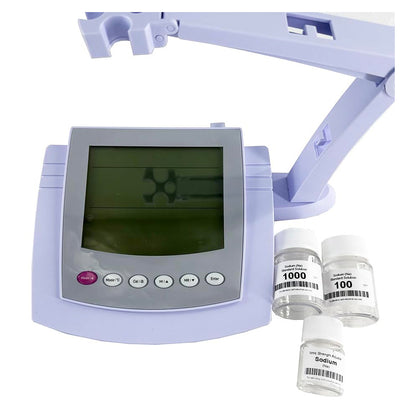 QIUSUO Benchtop Ammonium Ion Meter NH4 Ion Meters with Calibration Fluid Range 0.1 to 18000 ppm Accuracy±0.5% F.S. USB Communication Interface