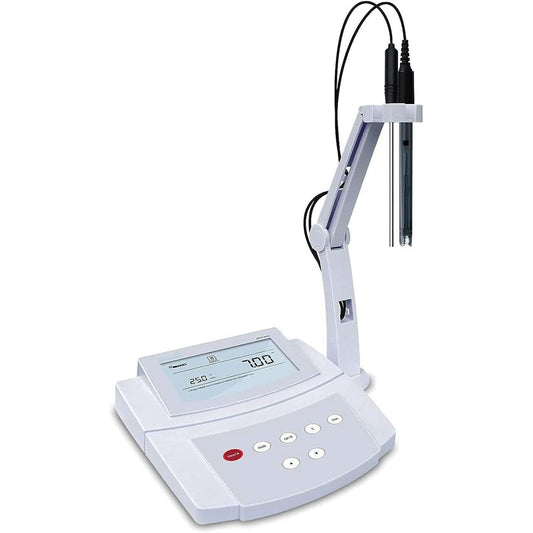 QISUSUO Digital Benchtop pH Meter Labrorary pH/mV Analyzer with Range -1.00 to 15.00 pH Accuracy ±0.01 pH Range -1999 to 1999 mV Resolution 1 mV Automatic Electrode Diagnosis Backlit LCD Display Auto-read Function