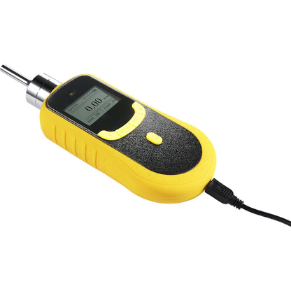 QIUSUO HCN Gas Detector Portable Hydrogen Cyanide Gas Detector with Accuracy ≤±3% F.S.Resolution 0.01ppm Measuring Range 0-50ppm Over 100,000 Sets Of Stored Data Sound Light and Vibration Alarms Principle Electrochemical Built-in Micro Sampling Pump