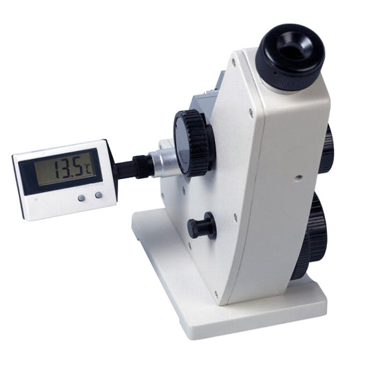 QIUSUO ABBE Refractometer Monocular Refractometer Abbe Digital Refractometer with Measuring Range 1.3000-1.7000 nD 0.0-95% Brix Accuracy ±0.0002 for Sugar Beverage Petroleum Food Test