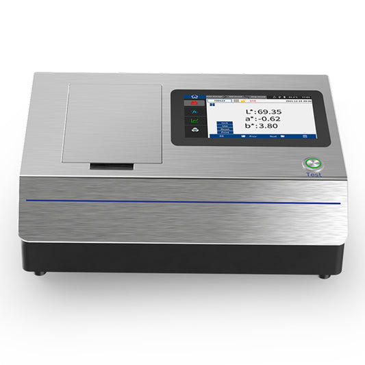 QIUSUO Digital Liquid Colorimeter Colorimeter Color Difference Tester Meter with Standard Deviation within 0.05% Measuring Aperture Transmission Φ10mm Rich Chromaticity Indicators Combined Full Spectrum LED Light Source