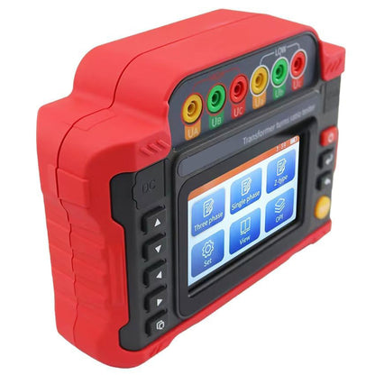 QIUSUO Transformer Windings Ratio Tester Meter TTR Tester with Variable Ratio Range 0.9-10000 Support Computer and Bluetooth Control 500 Groups Data Storage