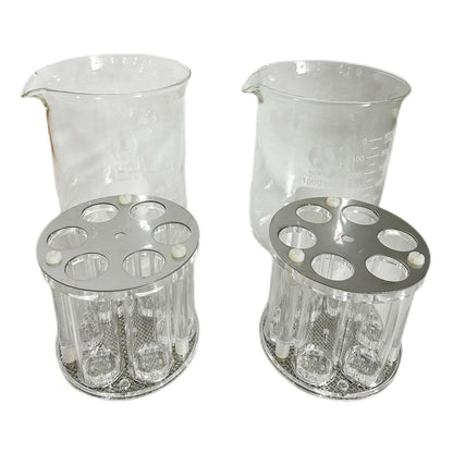 QIUSUO Disintegration Apparatus Laboratory Disintegration Testers with Double Cups and Two Channels Timing Accuracy ±0.5min Micro Water Pump Circulating Water Flow Uniform Heating System