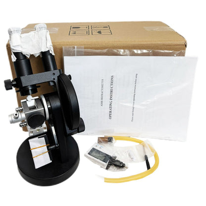 QIUSUO Abbe Refractometer Binocular Abbe Refractometer with Measuring Range 1.3000-1.7000nD 0.0-95% Brix Accuracy ±0.0003 for Beverage Petroleum Food Test