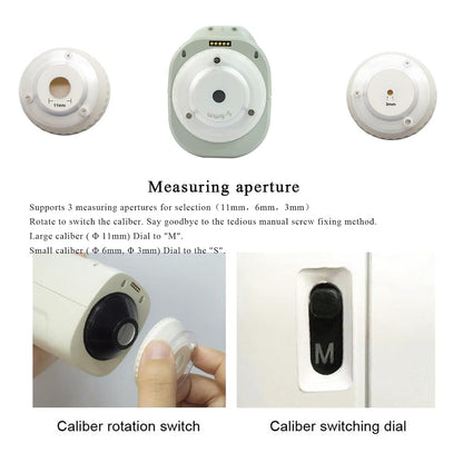 QIUSUO Digital Colorimeters Multi Caliber Color Meter Color Difference Meter with LED+UV Light Source Software Support Andriod iOS Windows Wechat App Measuring Aperture 3mm 6mm 11mm Measuring Structure D/8 SCI