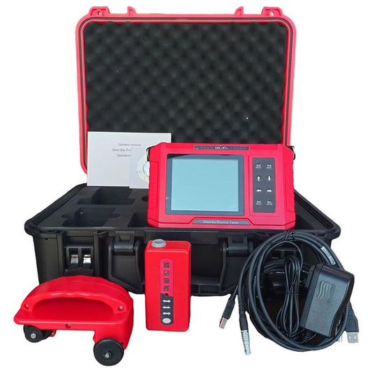QIUSUO Concrete Rebar Scanner Concrete Rebar Locator Detector with Steel Bar Diameter Range Ф6mm～Ф50mm Diameter Nominal Scale Range Ф6mm～Ф32mm Protective Layer Thickness First Range 6mm-90 mm Second Range 7mm-200mm