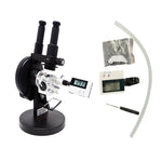 QIUSUO Lab ABBE Refractometer Binocular Refractometer Binocular Abbe Refractometer with 1.3000-1.7000nD 0-95% Brix Accuracy ±0.0003 Digital Display of Temperature Measurement of Refractive Index nD