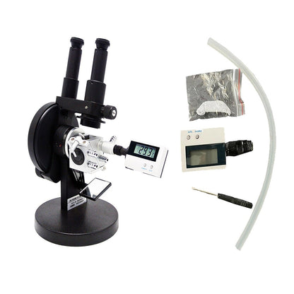 QIUSUO Digital ABBE Refractometer Binocular Refractometer ABBE Brix Refractometer with Accuracy ±0.0003 Measuring Range 1.3000-1.7000 nD 0.0-95% Brix Digital Thermometer for Food Chemical Test