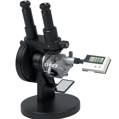 QIUSUO Lab ABBE Refractometer Binocular Refractometer Binocular Abbe Refractometer with 1.3000-1.7000nD 0-95% Brix Accuracy ±0.0003 Digital Display of Temperature Measurement of Refractive Index nD