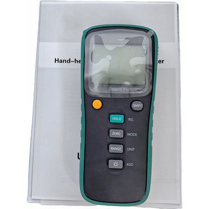 QIUSUO Digital Fluxgate Magnetometer Weak Magnetic Field Tester with μT mG Unit Switch Measuring Range 0~2000μT Accuracy 2% Linearity ± 0.5% USB Interface Fluxgate Probe Input Interface for Measuring Low Magnetic Field