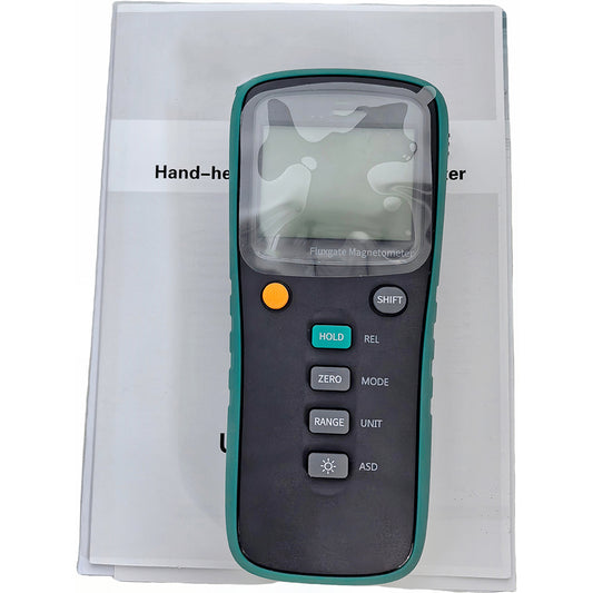 QIUSUO Fluxgate Magnetometer Handheld Fluxgate Magnetometer with Range 0~2000 μT Accuracy±2% Uniaxial Fluxgate Sensor USB Interface Relative Measurement Mode For Weak Magnetic Field Measurement