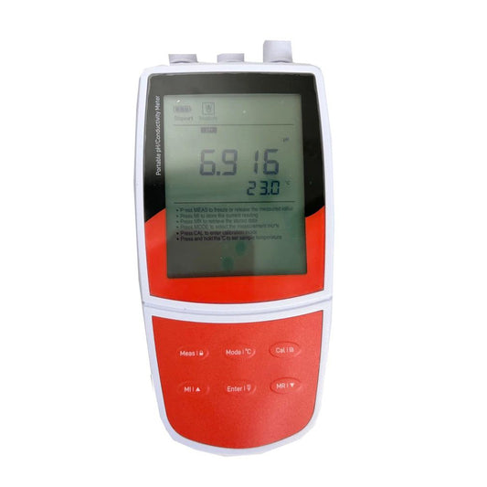 QIUSO Multiparameter Water Quality Meter Portable Multi Parameter Water Quality Analyzer with Calibration Fluid Resolution 0.001/0.01/0.1 pH Selectable ORP Range -1999.9 to 1999.9 mV Stores Up 500 Data Sets Auto-Power Off Automatic Electrode Diagnosis