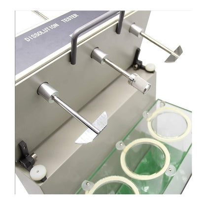 QIUSUO Tablet Dissolution Test Apparatus Tablet Dissolution Testing Instruments with Three Cups and Three Levers One Single Row Timing Range (5～900)min (6 Points) Timing Accuracy ±0.3%