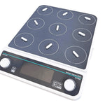 QIUSUO Digital Multi Position Magnetic Stirrer Lab Multi Point Magnetic Stirrers with Timing and Locking Function Max Stirring Volume 9 * 500 ML Plate Size 110MM Liquid Crystal Display Speed Range 50-1500 RPM Max