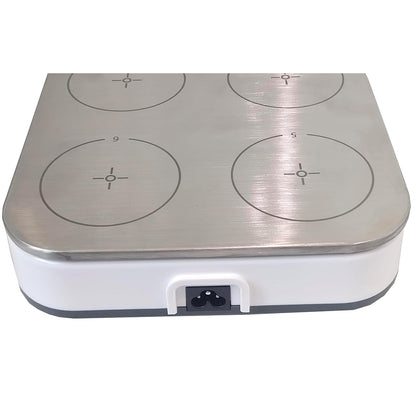 QIUSUO Multi-position Hotplate Magnetic Stirrer 6 Position Hotplate Stirrer with RPM Range 50 to 1200 RPM Number of Stirring Points 6 LCD Liquid Crystal Display 304 Stainless Steel