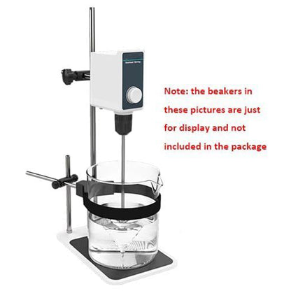 QIUSUO Overhead Stirrer Laboratory Overhead Mixer with Brush Motor Max Amount of Stirring(H2O) 5L RPM 200-1500rpm Max Torque 10N.cm Clamping Diameter Range of Drill Chuck 1 - 10 mm for Mixing Liquids