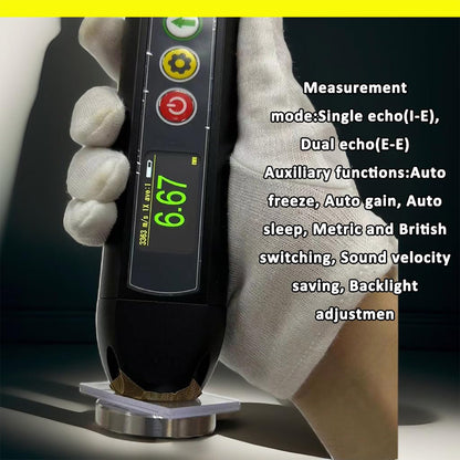 QIUSUO Pen-type Electromagnetic Ultrasonic Thickness Gauge Non-Contact Electromagnetic Ultrasonic Thickness Measurement Device with Sampling Rate 80Msps Bandwidth 2.5Mhz～6Mhz USB Interface for Measure Metal Or Magnetic Materials Accuracy ±0.01mm