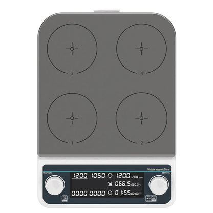 QIUSUO Multi Position Hotplate Stirrer 4 Digital Multi-position Hot Plate Stirrer with LCD Liquid Crystal Display Number of Stirring Points 4 Plate Material 304 Stainless Steel