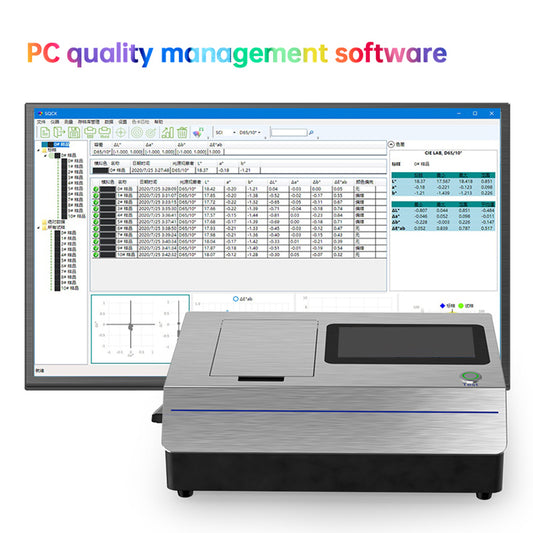QIUSUO Benchtop Liquid Colorimeter Desktop Liquid Colorimeter with Colorimetric Values ΔE*ab within 0.015 Integrating Sphere Size Φ40mm Wavelength Range 360-780nm Sensor Silicon Photodiode Array (Double Row 40 Groups) for Liquid Chromaticity Measurement