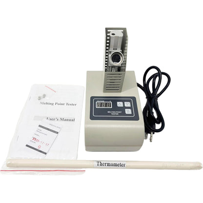 QIUSUO Digital Melting Point Apparatus Precision Melting Point Apparatus with Standard Mercury Thermometer to Measure Temp Melting Point Test Range (50-300)°C Melting Point Testing Accuracy ±1.0℃ Ambient Temp (15-35)°C