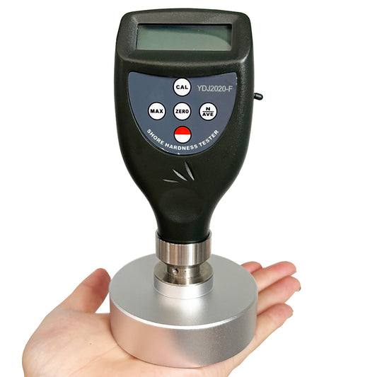 QIUSUO Digital Foam Hardness Tester Digital Shore F Hardness Tester Foam Hardness Tester with Range 0~100HF for Sponge Soft Foam Pillow Polyurethane Rubber ASTM ISO Standard