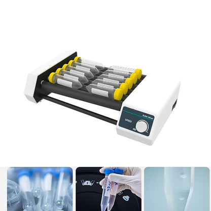 QIUSUO Laboratory Roller Mixer 6 Tube Roller Mixer with Max Capacity 12*50ml Centrifuge Tube/0.6kg Speed 20 - 80 rpm Specs φ6 - 34mm Rotating Shaking
