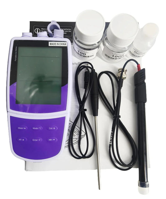 QIUSUO Lead Ion Meter Laboratory Lead Ion Meter with Range 0.2 to 20800 ppm Resolution 0.001 0.01 0.1 1 Automatic Accuracy ±1% F.S. Range -1999.9 to 1999.9 mV Calibration Fluid USB Communication Interface