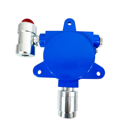 QIUSUO C6H6 Gas Detector Fixed Benzene Gas Monitor with L-alarm 10ppm H-alarm 20ppm Measuring Range 0-100ppm Single Input 4-20mA and RS485 for Detecting Gas of Metallurgical Industry and Refinery