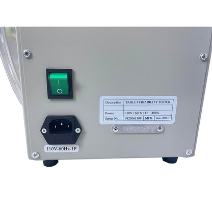 QIUSUO Tablet Friability Testers Double Drum Tablet Friability Tester with Single-Channel Double-Cylinder Range of Turning Circles 100 Circles Accuracy of the Number of Turns ±1 Turn for Crushing Strength