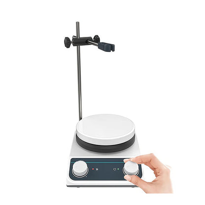 QIUSUO Heating Magnetic Stirrer Lab Magnetic Stirrer Hot Plate with Brushless Motor Speed Range 200-1500rpm Max Strring Capcacity 2L(H2O) Max Temp of Cpacity 260℃ Hot Plate φ135mm Stainless Steel Coating Accurate Temperature Control