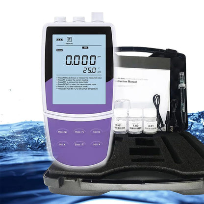 QIUSUO Portable NH4 Ion Meter Ammonium Ion Meters Ammonium Ion Concentration Meter with Standard Calibration Fluid  Range 0.1 to 18000 ppm Accuracy ±1% F.S. USB Communication Interface for Testing NH3 Ion