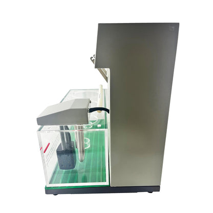 QIUSUO Disintegration Apparatus Laboratory Disintegration Testers with Double Cups and Two Channels Timing Accuracy ±0.5min Micro Water Pump Circulating Water Flow Uniform Heating System