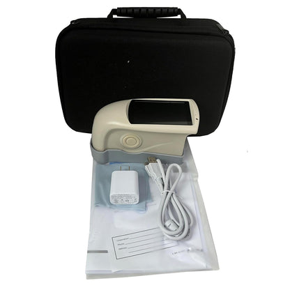 QIUSUO Portable Gloss Meter 60° Gloss Meter for Marble Granite Vitrified Polished Tile Pottery Brick and Porcelain Etc with Measuring Range 0~200GU Measuring Range 0~200GUMeasuring Time 0.5s TFT 3.5 Inch Display Measuring Area (mm) 9x15