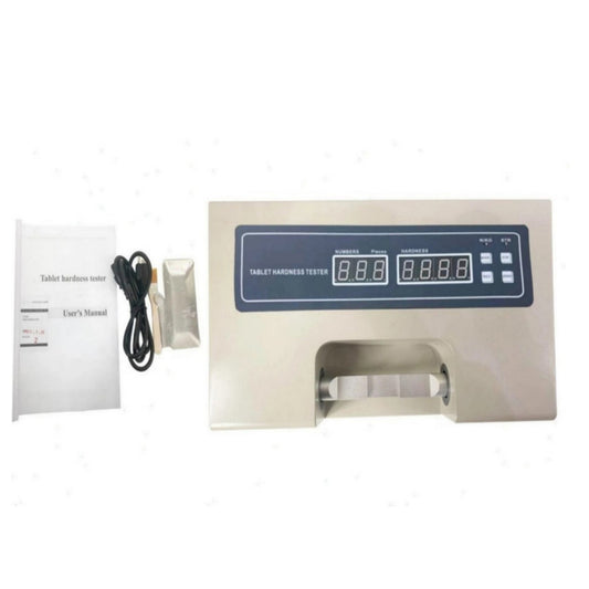 QIUSUO Hardness Test Apparatus Digital Tablet Hardness Tester with 2-200N 40mm Electric Pressurized Accuracy ±1.5% Max Number in Each Group ≤100P Automatic Statistic Printing for Detecting Tablet Breaking Hardness