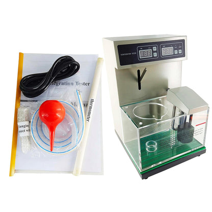 QIUSUO Disintegration Test Apparatus Disintegration Test Machine with Number of Lifting Baskets 1 Number of Hanging Basket Glass Tubes 6 Timing Accuracy ±0.5min Timing Range (1 to 900) Minutes