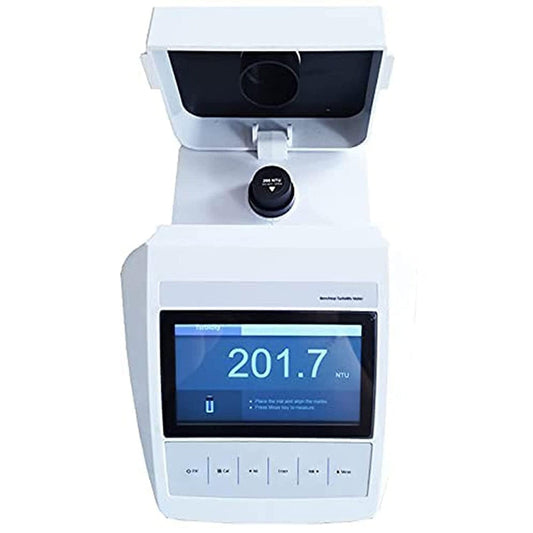 QIUSUO Benchtop Turbidity Meter Multiparameter Turbidity Meter Kits with Total Suspended Particle Analysis Function Range 0 to 2000 NTU/FNU 4 PCS Formazine Calibration Solutions USB Interface Resolution 0.01