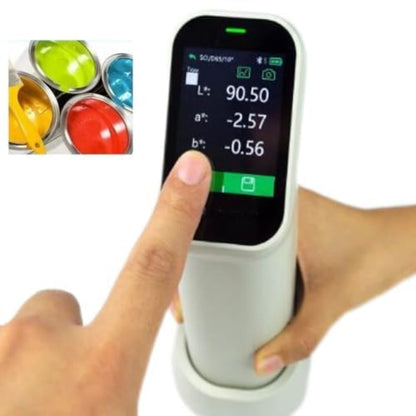 QIUSUO Lab Colorimeter Touch Screen Colorimeter with 6mm Measuring Aperture Repeatability ΔE*ab≤ 0.03 for Coating Ceramic Plastic Paint Color Measurement Comparison