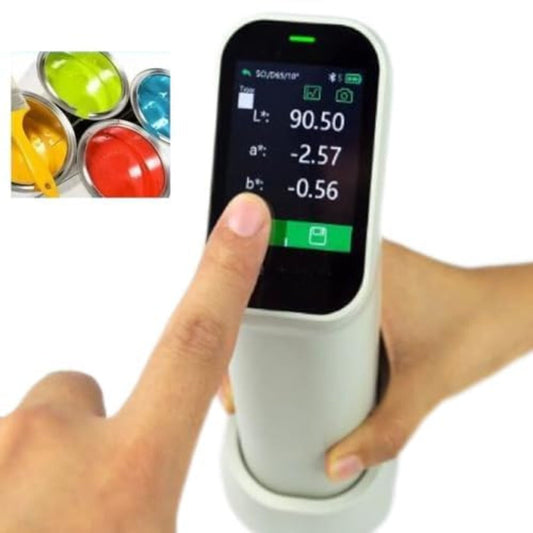 QIUSUO Lab Colorimeter Touch Screen Colorimeter with 6mm Measuring Aperture Repeatability ΔE*ab≤ 0.03 for Coating Ceramic Plastic Paint Color Measurement Comparison