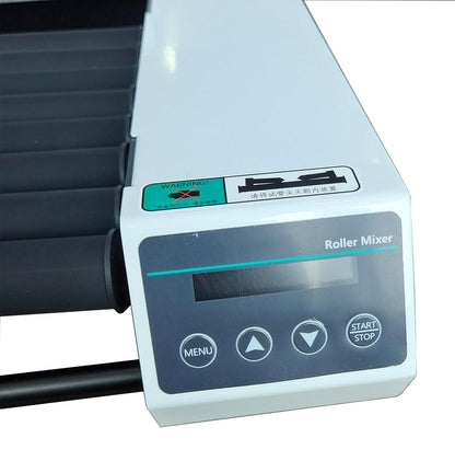 QIUSUO Digital Tube Roller Mixer 8 Roller Tube Roller Mixer with Brushless Motor Horizontal Rolling Max Capacity 2*50ml Centrifuge Tube/0.8kg Power Supply AC 100-220V 50/60Hz Specs φ6-34mm
