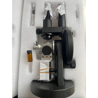 QIUSOUO Binocular Abbe Refractometer Binocular Refractometer Binocular Abbe Refractometer with Accuracy ±0.0003 Measuring Range 1.3000-1.7000 nD 0.0-95% Brix for Liquid Solid Refractive Analysis